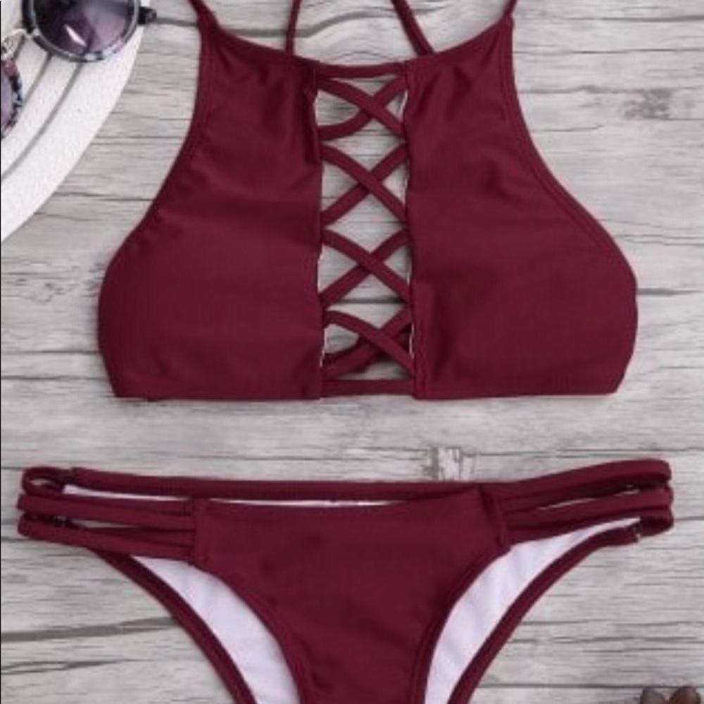 Crisscross top swimwear